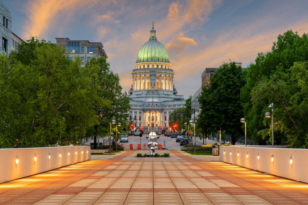 Madison, Wisconsin, USA state Capitol Building