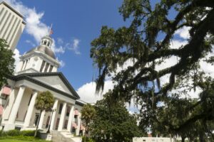 The Florida Statehouse with Blue Skies