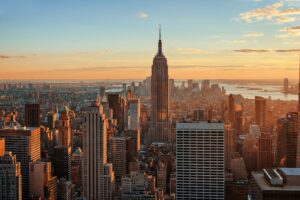 USA, New York State, New York City, View of Empire State Building at Manhattan